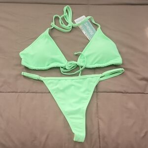 SHEKINI Mint Green Bikini Set